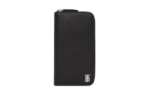 Burberry Calfskin Wallet Men's Black