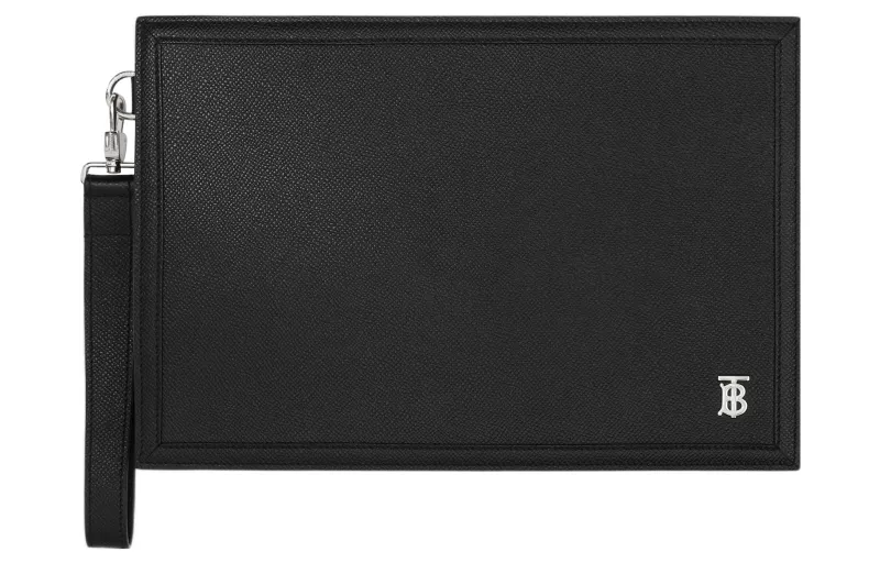 Burberry Calfskin Clutch Men's Black