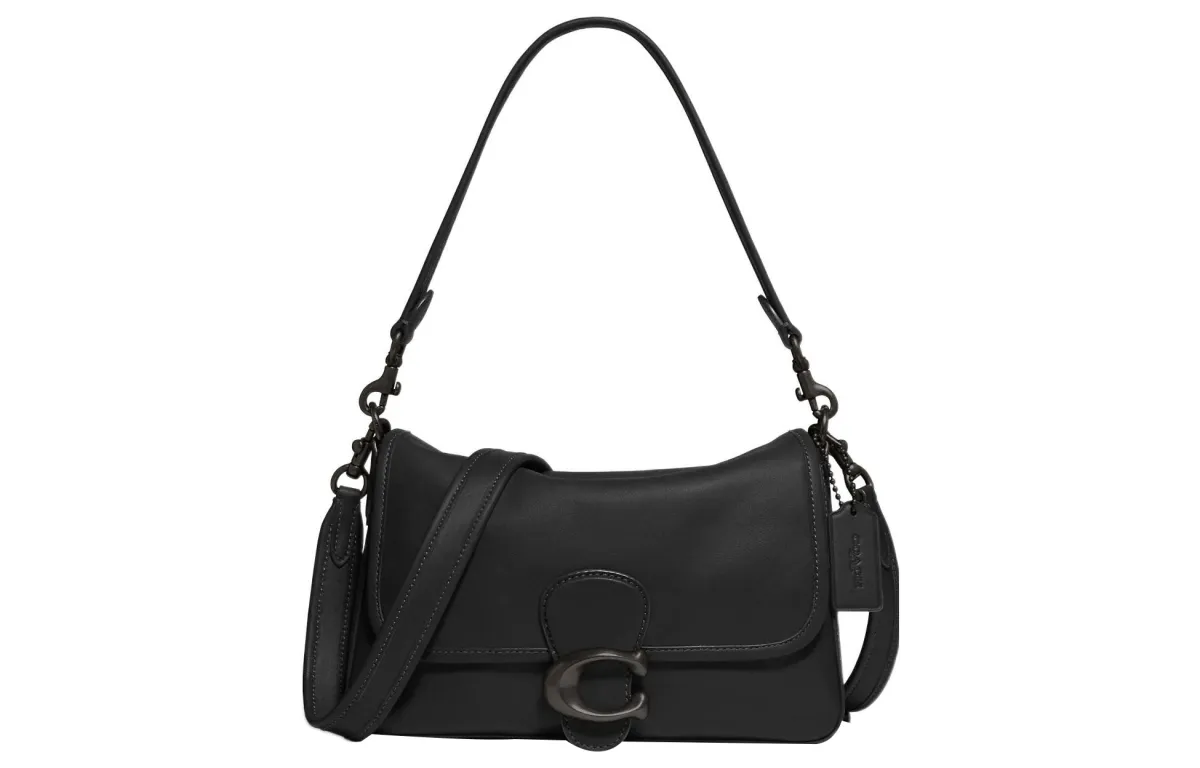 COACH Tabby Leather Crossbody Bag, Shoulder Bag Large Women's Black