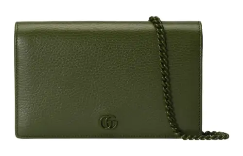GUCCI GG Marmont Leather Chain Bag, Shoulder Bag, Crossbody Bag Women's Jasper
