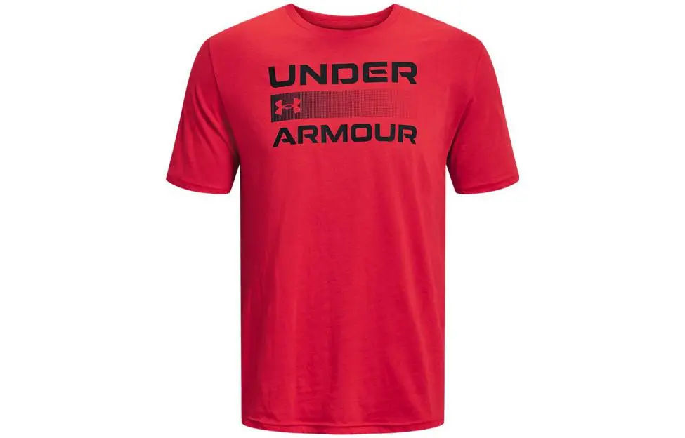 Under Armour Team Issue T-Shirts Men's Red Crew Neck Moderate Straight Fit