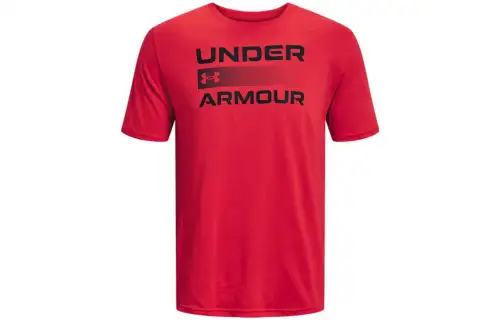 Under Armour Team Issue T Shirts Men's Red Crew Neck Moderate Straight Fit