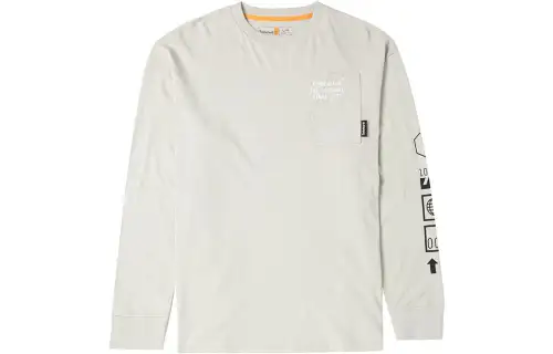 Timberland T Shirts Men's Gray Crew Neck Moderate Straight Fit