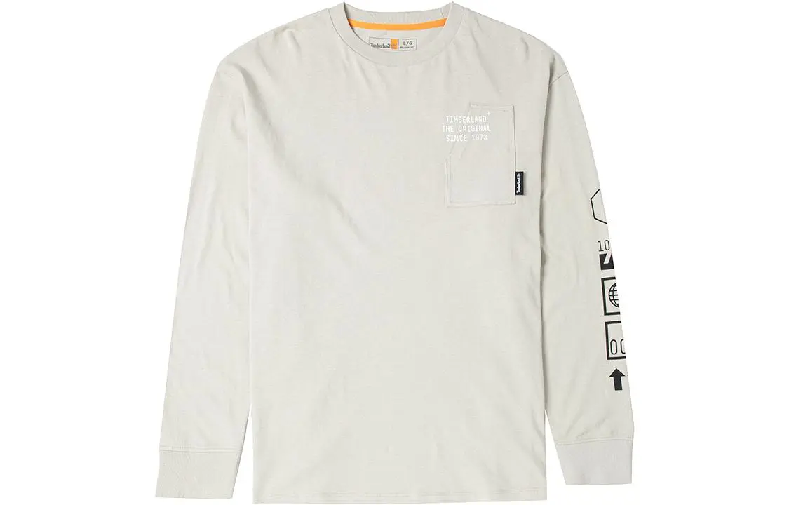 Timberland T-Shirts Men's Gray Crew Neck Moderate Straight Fit