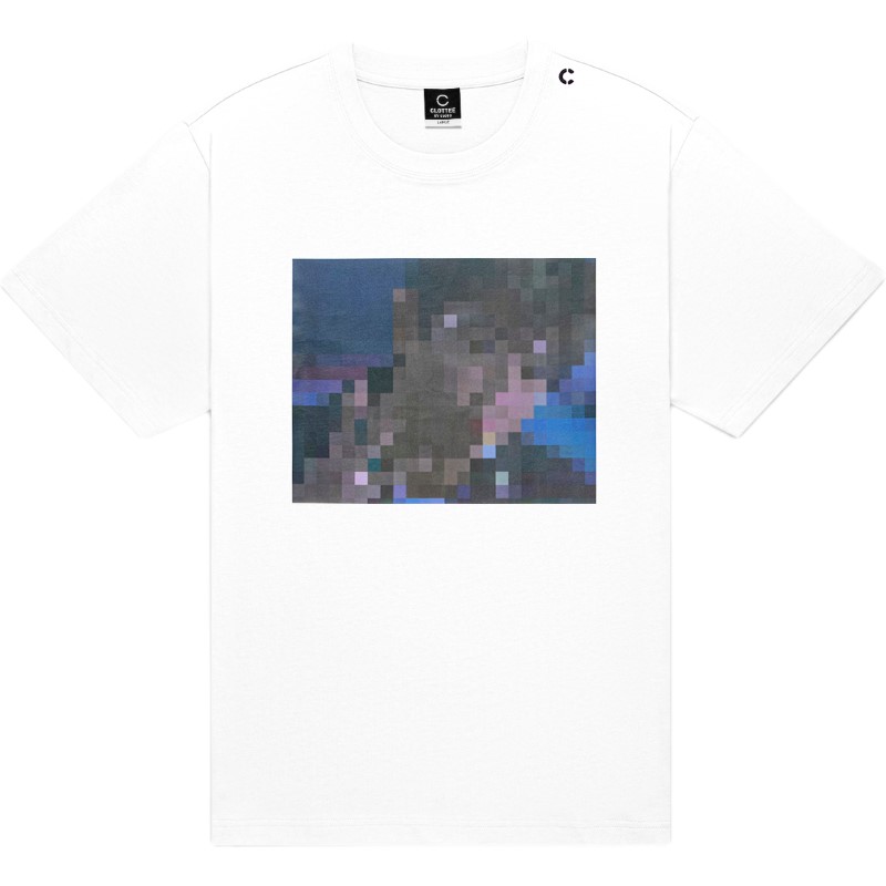 Футболка CLOT Pixel Print (белая)