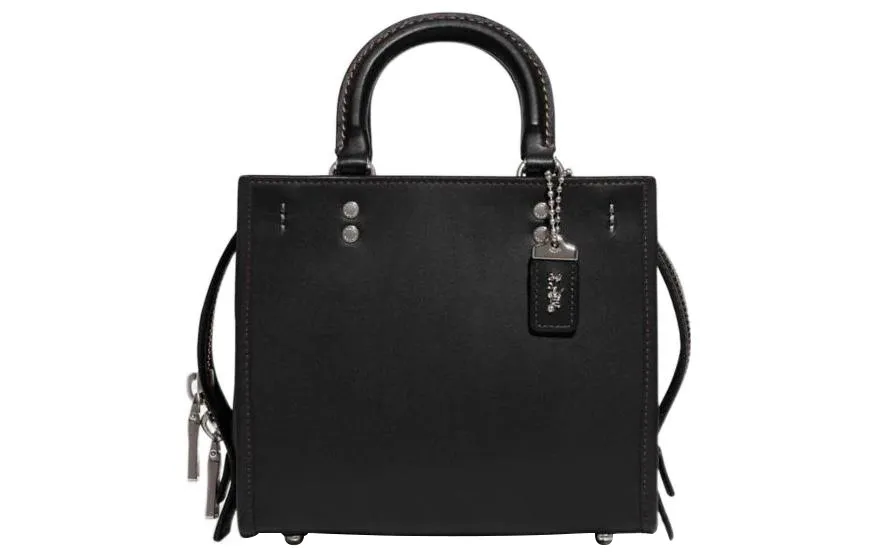 COACH Rogue Leather Shoulder Bag, Crossbody Bag, Handbag Small Women's Black