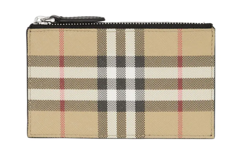 Burberry Cotton Card Holder Men's Beige