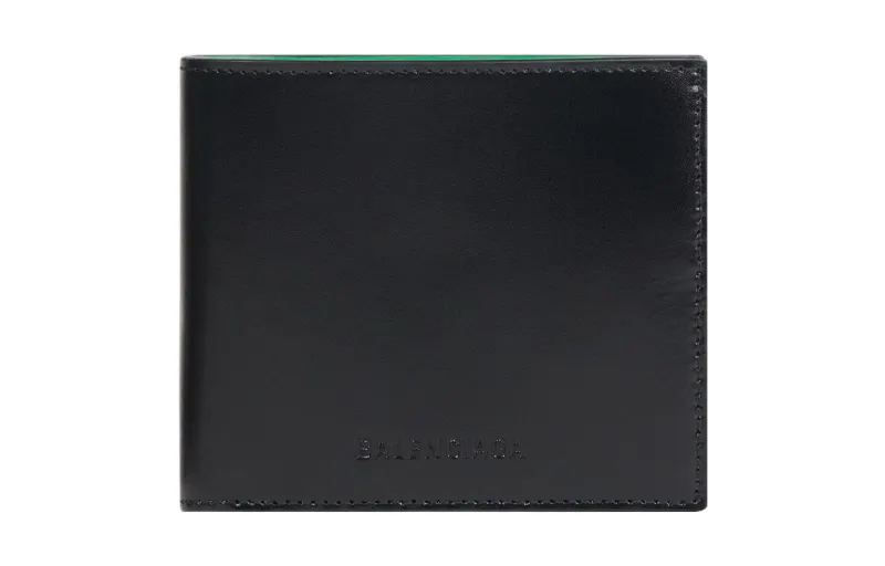 Balenciaga ESSENTIAL Cow Leather Coin Purse Regular Men's Black