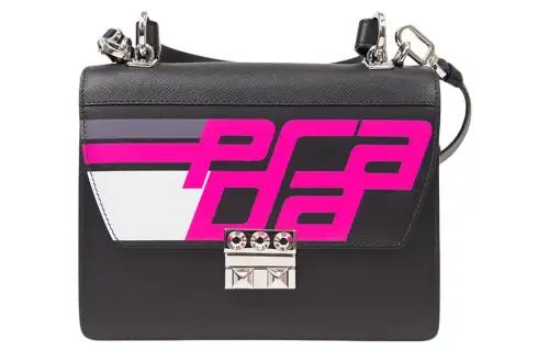 PRADA Cow Leather Shoulder Bag, Crossbody Bag Women's Black