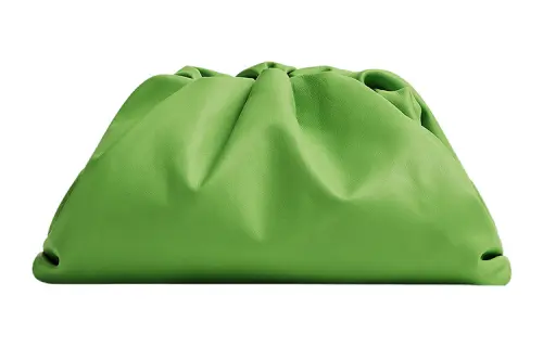 Bottega Veneta POUCH Cloud Bag Cow Leather Clutch Women's Lemon Green