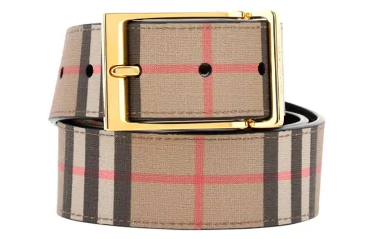 Vintage Check-print belt