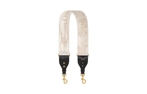 DIOR Cow Leather Bag Straps Women's Light Gold