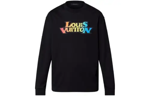 LOUIS VUITTON Lv Fade Printed Long Sleeved T shirt