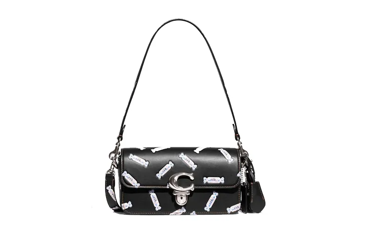 COACH X Big White Rabbit, Collaboration Studio Cow Leather, Fabric Underarm Crossbody Bag Shoulder Bags Small Women's
