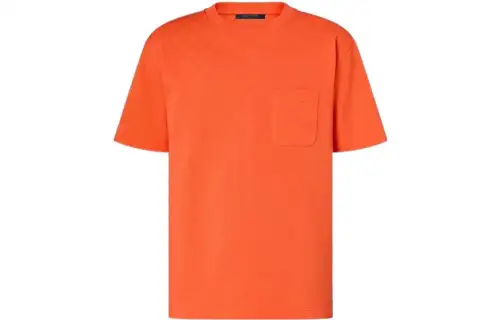 LOUIS VUITTON T Shirts Men's Orange Crew Neck Moderate Straight Fit