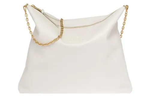 MIU MIU Soft Leather Handheld Handbag, Shoulder Bag Women's White