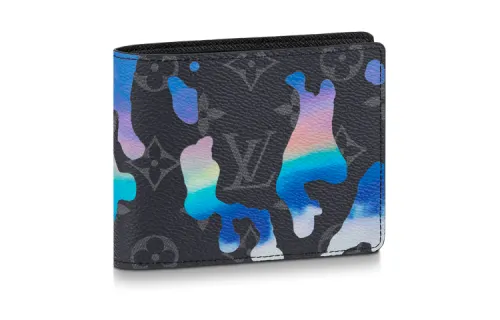 LOUIS VUITTON Multiple Wallet Sunrise Monogram Eclipse Black/Grey/Multi