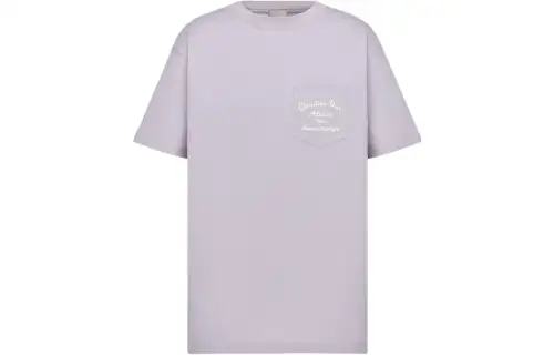 DIOR T Shirts Men's Purple Crew Neck Moderate