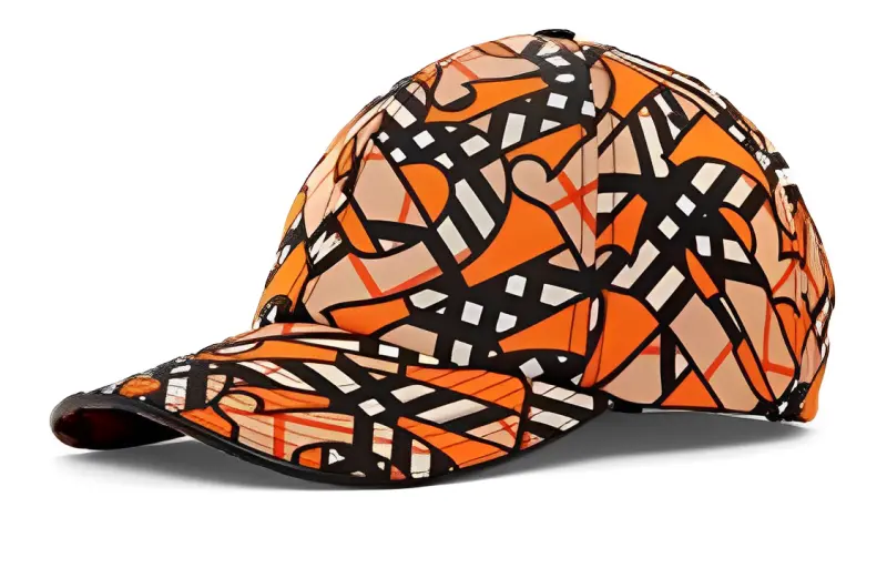 Burberry Monogram Print Bucket Hat Orange