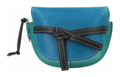 LOEWE Gate Soft Cow Leather Bowknot Bag, Shoulder Bag, Crossbody Bag Small Women's Dark Blue/Blue