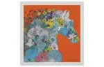 HERMES Silk Scarf Unisex Orange