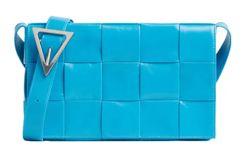 Bottega Veneta Medium Cassette Intrecciato Crossbody Bag Pool