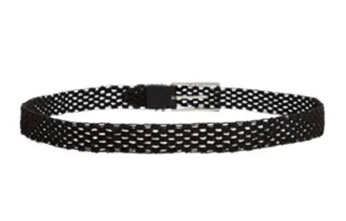 Bottega Veneta Leather Belts Men's Black Width 2.5cm