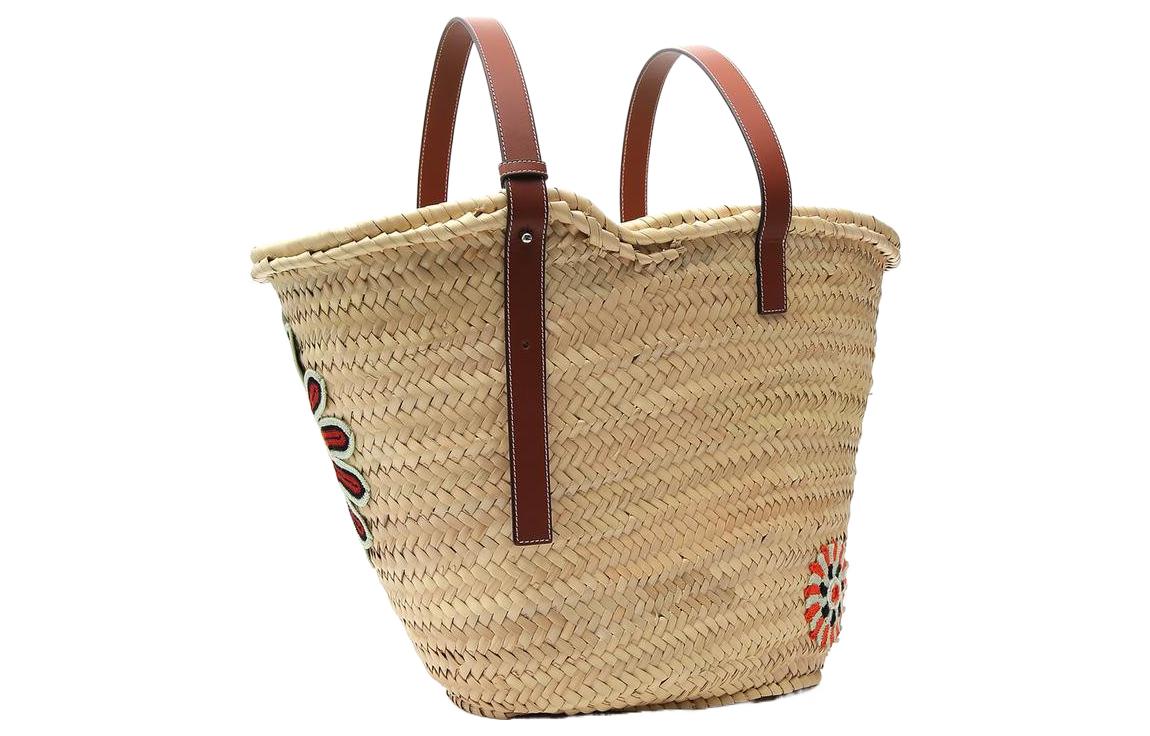 Женская сумка LOEWE Logo Tote (бежевая) — фото 3