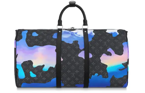 LOUIS VUITTON Keepall Bandouliere 55 Sunrise Monogram Eclipse Black/Grey/Multi