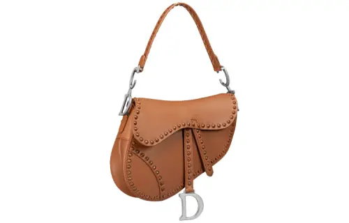DIOR Saddle Smooth Cow Leather With Metal Detail Saddle Bag, Shoulder Bag, Crossbody Bag, Handbag Women's Copper