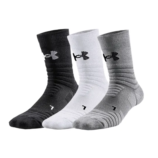 Under Armour Basketball Socks Unisex Combination Color 3 Pack