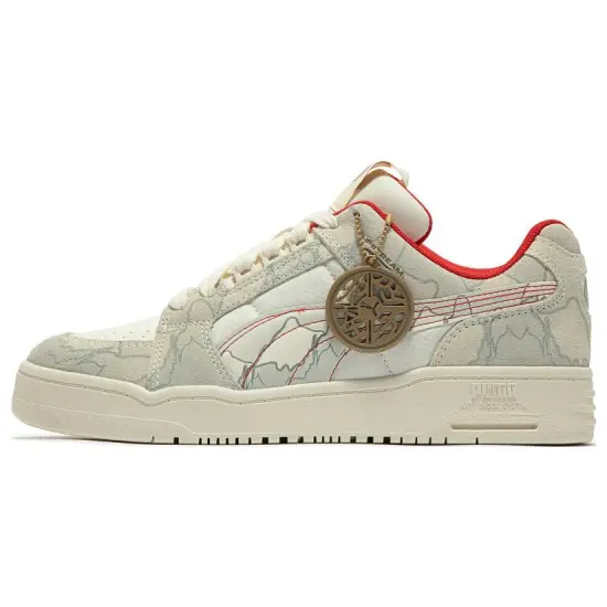 PUMA Slipstream Skateboarding Shoes Unisex Low-top White/red