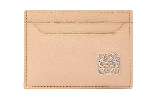 LOEWE Anagram Cow Leather Card Holder Women's Flesh