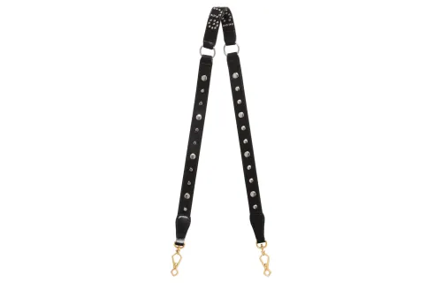 GUCCI Leather Bag Straps Women's Black
