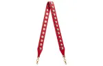 GUCCI Leather Bag Straps Women's Red