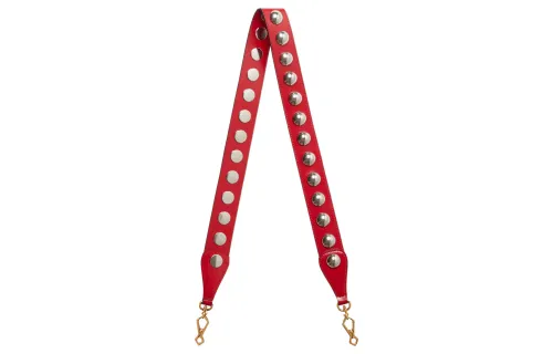 GUCCI Leather Bag Straps Women's Red