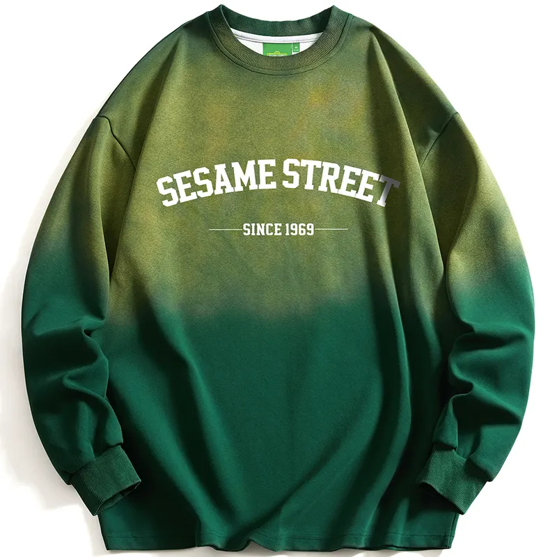 SESAME STREET T Shirt Spring Fall/Fleece Lined And Thickened Unisex