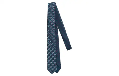 HERMES Ties Men's Ocean/Rouge