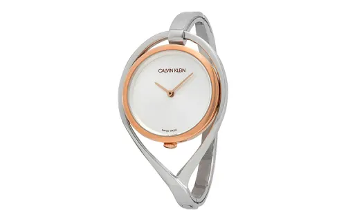 CALVIN KLEIN Wrist Watches Quartz Movement Stainless Steel Watchband Silver Dial Women's 30m Water Resistant