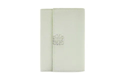 LOEWE Anagram Cow Leather Wallet Small Women's Light Cyan