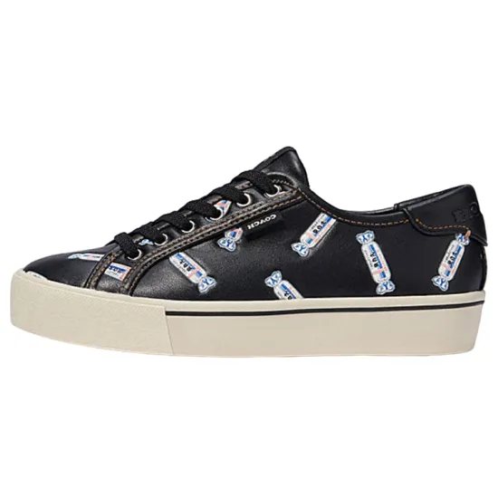 COACH Skateboard Shoes Women's Low-Top Black