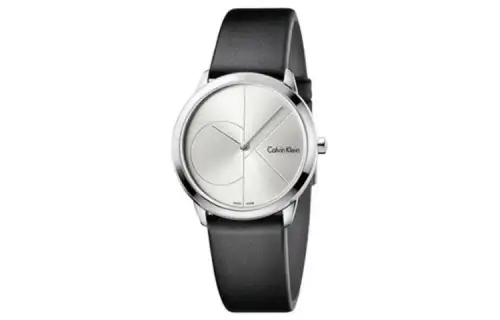 CALVIN KLEIN Wrist Watches Quartz Movement Stainless Steel Leather Strap 35mm White Dial Men's Watches