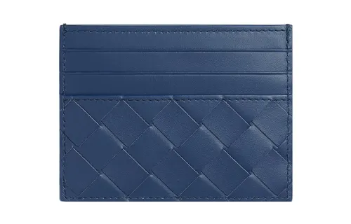 Bottega Veneta Cow Leather Card Holder Regular Men's Blue