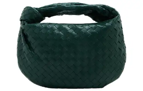 Bottega Veneta Jodie Shoulder Bag Teen Intrecciato Green