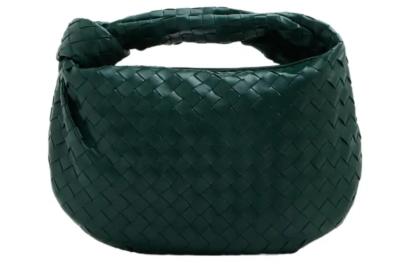 Bottega Veneta Jodie Shoulder Bag Teen Intrecciato Green