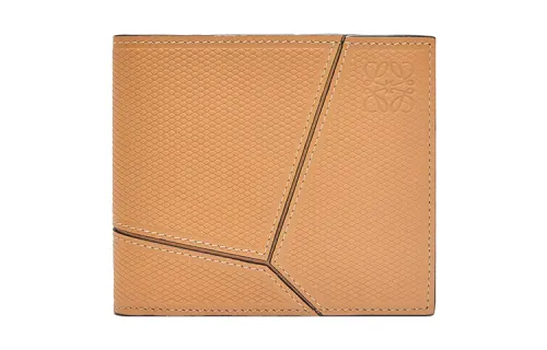LOEWE Puzzle Textured Cow Leather Wallet Men's Warm Sand