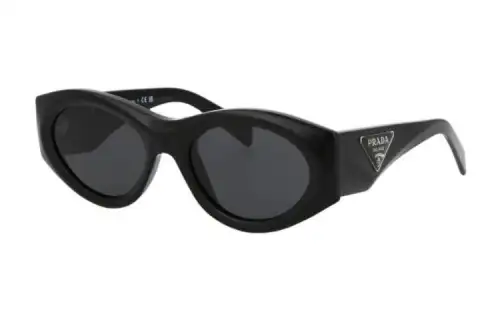 triangle-logo oval-frame sunglasses
