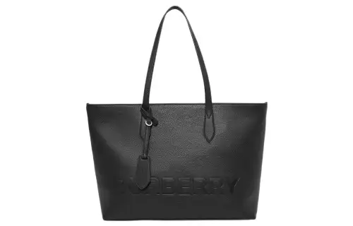 Burberry Calfskin Shoulder Bag Medium Women's Black