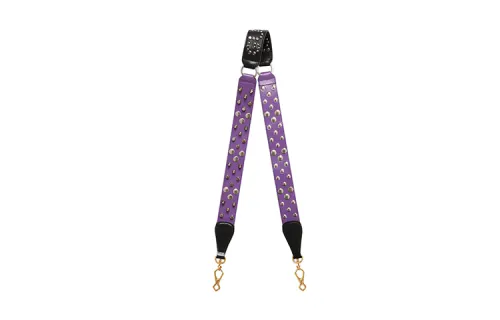 GUCCI Leather Shoulder Strap Bag Strap Women's Purple