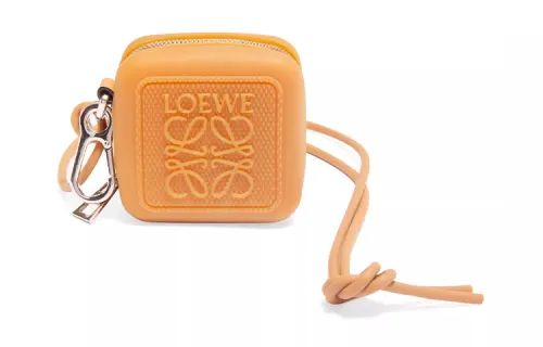 LOEWE Rubber Coin Purse Men's Orange